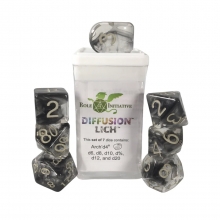 ROLE4 50414-7C SETS OF 7 DICE DIFFUSION WITH ARCH D4 LICH