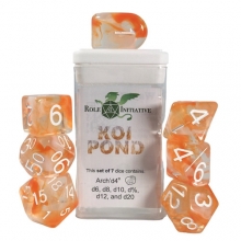 ROLE4 50508-7C SETS OF 7 DICE DIFFUSION WITH ARCH D4 KOI POND