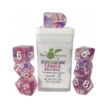 ROLE4 50507-7C SETS OF 7 DICE DIFFUSION WITH ARCH D4 FAERIE MAGIC