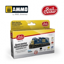 AMMO MIG JIMENEZ AMMOR1007 AMMO RAIL CENTER COMPAIAS FERROVIARIAS AMERICANAS LOCOMOTORAS CLASICAS VOL 1