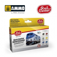 AMMO MIG JIMENEZ AMMOR1008 AMMO RAIL CENTER COMPAIAS FERROVIARIAS AMERICANAS LOCOMOTORAS CLASICAS VOL 2