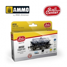 AMMO MIG JIMENEZ AMMOR1009 AMMO RAIL CENTER VAGONES DE MERCANCIAS BRITANICOS