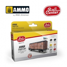 AMMO MIG JIMENEZ AMMOR1011 AMMO RAIL CENTER VAGONES DE MERCANCIAS ALEMANES