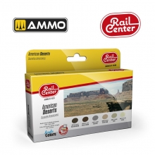 AMMO MIG JIMENEZ AMMOR1030 RAIL CENTER SET DESIERTOS AMERICANOS