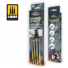 AMMO MIG JIMENEZ AMIG7620 AMMO WARGAMING UNIVERSE SET DE PINCELES DRY BRUSH PARA TIERRA