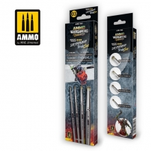 AMMO MIG JIMENEZ AMIG7622 AMMO WARGAMING UNIVERSE SET DE PINCELES DIO DRYBRUSH PREMIUM PARA MINIATURAS