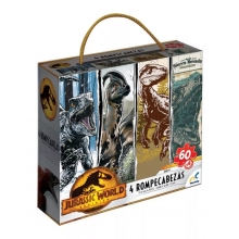 IMEX JCA-3435 PUZZLE 4 EN 1 JURASSIC WORLD 60 PZS