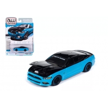 AUTOWORLD AWSP151 1:64 PETTYS GARAGE 2015 FORD MUSTANG GT BLUE