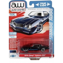 AUTOWORLD AWSP155 1:64 1979 CHEVROLET CAMARO Z28 DARK BLUE