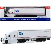 GREENLIGHT 30090 1:64 2019 MACK ANTHEM 18 WHEELER TRACTOR - TRAILER