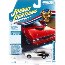 JOHNNY JLSP153A 1:64 1971 PLYMOUTH CUDA CONVERTIBLE WHITE