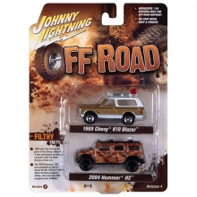 JOHNNY JLSP220A 1:64 JL 2 PACK OFF ROAD 1969 CHEVROLET BLAZER & 2004 HUMMER