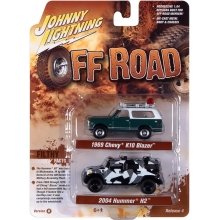 JOHNNY JLSP220B 1:64 JL 2 PACK OFF ROAD 1969 CHEVROLET BLAZER & 2004 HUMME