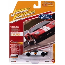 JOHNNY JLSP357B 1:64 2005 FORD GT WHITE W ORANGE & FLAT BLACK