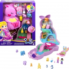 MATTEL HKV50 POLLY POCKET SET DE JUEGO COMPACTO DE BOLSA DE CANGURO