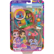 MATTEL HWN98 POLLY POCKET SET COMPACTO MUNDO SORPRESA PERRITO EN MOTO