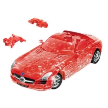 HAPPY 57111 1:32 MERCEDES BENZ SLS AMG GT 3D PUZZLE 62PCS CLEAR RED