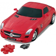 HAPPY 57111A 1:32 MERCEDES BENZ SLS AMG GT 3D PUZZLE 62PCS CLEAR RED