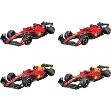 BURAGO 36848 1:43 SFR FERRARI RACING 4PACK ( F1-75 ITALIAN 16, F1-75 55, SF 23 ( 16 & 55 ) )