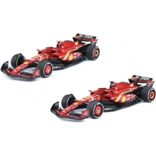 BURAGO 36856 1:43 SFR FERRARI SF - 24 ( 2024 ) , 2 PACK ( 16 LACLERC & 55 SAINZ )