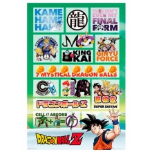 SMARTCIBLE FP4166 POSTER MAXI DRAGONBALL Z INFOGRAPHIC