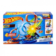 MATTEL HXR70 HOT WHEELS PISTA JUGUETE VUELTAS Y CHOQUES DESAFIANTES