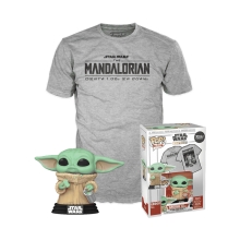 FUNKO 63621 POP & TEE MANDO GROGU WITH COOKIE TALLA S