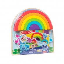 MELISSA DOUG 33008 BLUES CLUES & YOU ! WOODEN RAINBOW STACKING PUZZLE