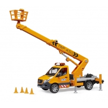 BRUDER 02679 MERCEDES BENZ SPRINTER WITH WORKING PLATFORM AND LIGHT + SOUND MODULE