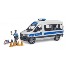 BRUDER 02683 MERCEDES BENZ SPRINTER POLICE WITH POLICEMAN AND L+S MODULE