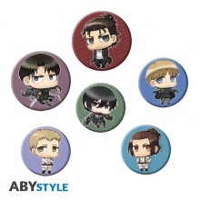 ABYSSE ABYACC417 ATTACK ON TITAN CHIBI CHARACTERS BADGE PACK