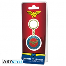 ABYSSE ABYKEY383 DC COMICS KEYCHAIN 3D SHIELD WONDER WOMAN