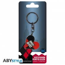 ABYSSE ABYKEY507 DC COMICS KEYCHAIN HEART HARLEY QUINN