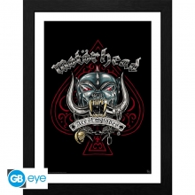 ABYSSE GBYDCO374 MOTORHEAD PIG TATTOO FRAMED PRINT