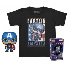 FUNKO 63493 MARVEL CAPTAIN AMERICA POCKET POP & TEE S