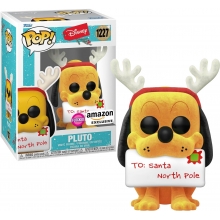 FUNKO 66369 POP DISNEY PLUTO CHRISTMAS FLOCKED AMAZON