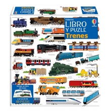 CONTRAPUNTO LIBRO Y PUZZLE TRENES 49 PIEZAS