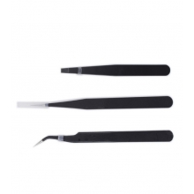 LATINA 27205 SET OF 3 PROFESSIONAL STAINLESS STEEL TWEEZERS