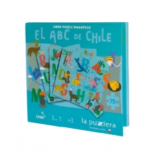 LAPUZZLERA PUZZLEMAGABC01 PUZZLE MAGNETICO ABC DE CHILE 75 PIEZAS