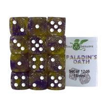 ROLE4 50527-12P-S SET OF 12D6 WITH SYMBOL DIFFUSION PALADINS OATH PALADIN