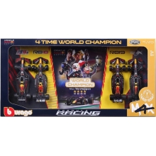 BURAGO 38213 1:43 RACE ORACLE RED BULL RACING RB20, RB19, RB18, RB16B 1 MAX VERSTAPPEN 4 - PACK, GIFT BOX