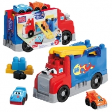 MATTEL JFR29 MEGA BLOKS JUGUETE CONSTRUCCION GRUA  CONSTRUYE Y COMPITE !