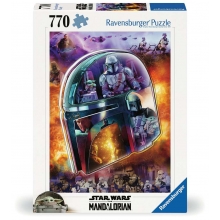 RAVENSBURGER 12000830 STAR WARS THE MANDALORIAN HELMET SHAPED 770 PIEZAS L