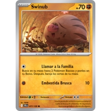 POKEMON JOURNEY TOGETHER CARTA SWINUB REVERSE