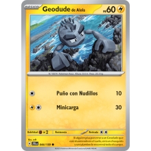POKEMON AVENTURAS COMPARTIDAS CARTA GEODUDE DE ALOLA COMA?N