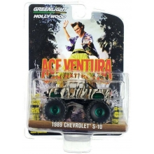 GREENLIGHT 44920E 1:64 ACE VENTURA WHEN NATURE CALLS ( 1995 ) 1989 CHEVROLET S - 10 EXTENDED CAB MONSTER TRUCK SOLID PACK