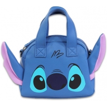 DISNEY LSHB39ZA STITCH FACE PU LEATHER PURSE W / LONG STRAP