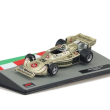 MAGAZINE F1HESKETH308B-25 ( ABF1M154A ) 1:43 1975 HESKETH 308B HARALD ERTL GOLD BLACK