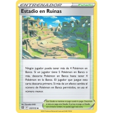 POKEMON ASTROS BRILLANTES CARTA ESTADIO EN RUINAS POCO COMUN