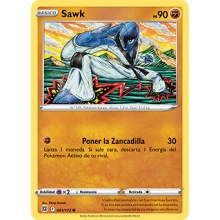 POKEMON ASTROS BRILLANTES CARTA SAWK COMUN